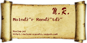 Molnár Renátó névjegykártya